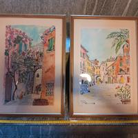 acquarelli paesaggi liguri