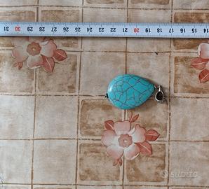 Ciondolo in perla turchese