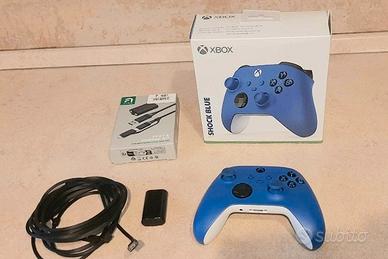 Joystick XBOX wireless col. bianco/blu + batteria 