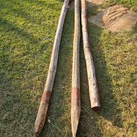 3 pali in legno di ciliegio 