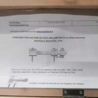 Compasso tracciatore ad asta millimetrata