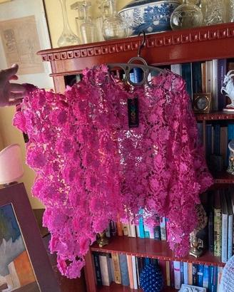 Poncho ESTIVO rosa-fucsia