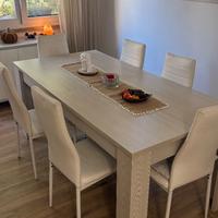 6 sedie bianche in pelle Mondo Convenienza