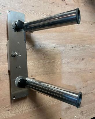 Portacanna da murata  regolabili inox