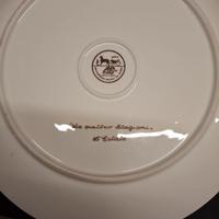 piatto porcellana inciso in oro