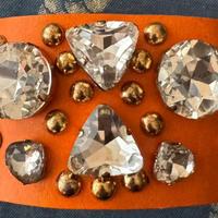 BRACCIALE IN PELLE E SVAROSKY BLUMARINE