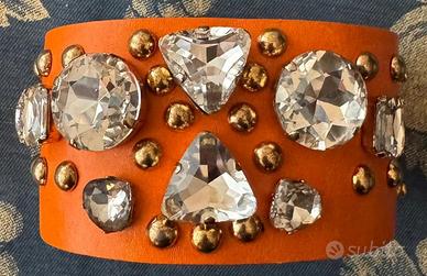 BRACCIALE IN PELLE E SVAROSKY BLUMARINE