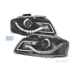 FARI AUDI A3 8P LUCE DIURNA A LED FONDO NERO