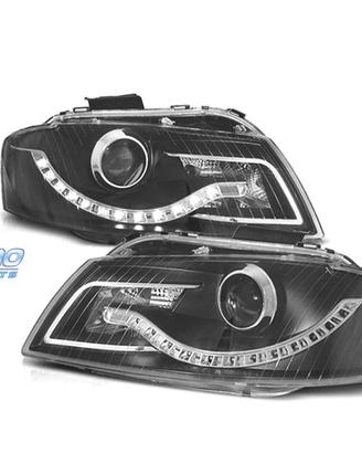 FARI AUDI A3 8P LUCE DIURNA A LED FONDO NERO