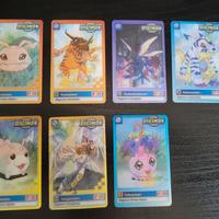 Lotto 7 card lenticolari Digimon Kinder e Ferrero