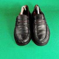 Scarpe mocassino nere, lavorazione flessibile vera