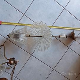  lampadari in vetro Murano e ottone