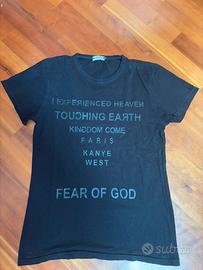 T-shirt nera Kanye West  Fear of God - taglia L