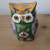 Gufo doppia faccia in metallo colorato h cm 8


