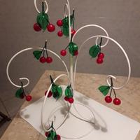 Albero decorativo ciliegie Murano