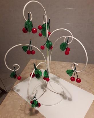 Albero decorativo ciliegie Murano