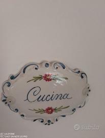 Targhetta in ceramica