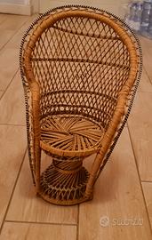 Mini sedia vintage in vimini
