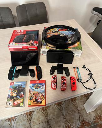 Nintendo Switch 2+ 2 giochi+ accessori 
