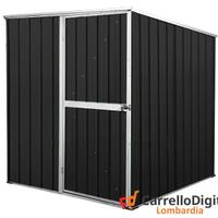 Box da giardino lamiera 175x185cm nero