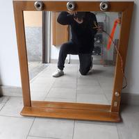 specchiera bagno marrone 