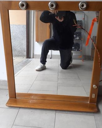 specchiera bagno marrone 