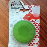 Kasaviva bicchiere richiudibile con portapillole