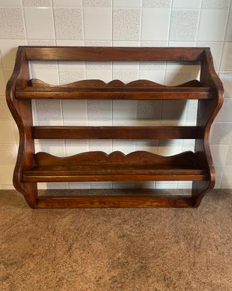 N.2 Mensola piattaia legno massello