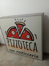 Insegna luminosa bifacciale con grafica