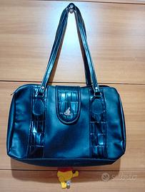 borsa a spalla donna vintage nera