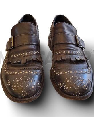 SCARPE UOMO MOMA MARRONI CON FIBBIA E BORCHIETTE