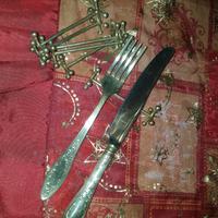 Set poggiaposate argento antico vintage cucina