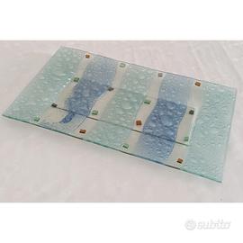 Vassoio Albatros in vetro di Murano