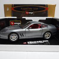 MODELLO AUTO FERRARI 550 MARANELLO GREY BURAGO