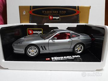 MODELLO AUTO FERRARI 550 MARANELLO GREY BURAGO