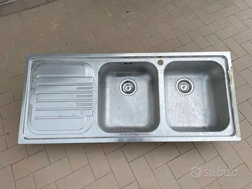 LAVABO INOX FRANKE 116X50 2 VASCHE E GOCCIOLATOIO