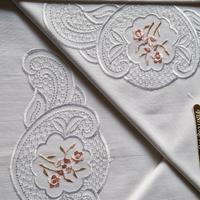 Lenzuola matrimoniali  in cotone 100% ricamate a m