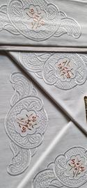 Lenzuola matrimoniali  in cotone 100% ricamate a m