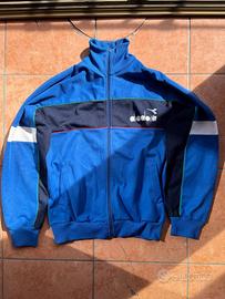 Giacca tuta Diadora blu con logo, taglia 48 (M)