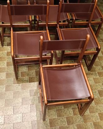 6 sedie anni 60 Gallotti e Radice 