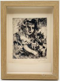 Silvio Loffredo - Ragazza con Gatto (13x18)