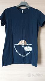 maglietta manica corta annuncio gravidanza 