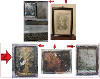 Quadro religioso Enna Gesù Risorto Madonna S Lucia