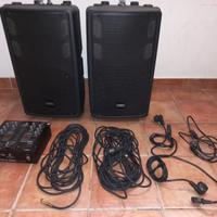 Casse live 10A amplificate e mixer
