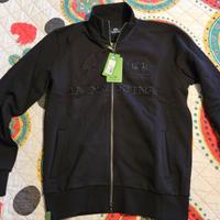 La Martina Felpa con zip Nera taglia S