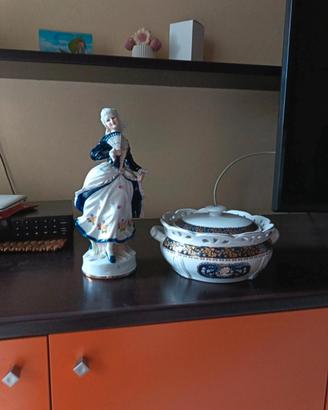 statuina ballerina e zuppiera anni 50/60