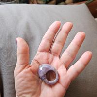 Anello scultura in Ametista naturale Chevron
