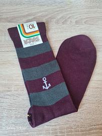 Calzini uomo cotone Makò bordeaux grigio