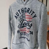 Felpa grigia con scritta marca Sisley anni 10/11