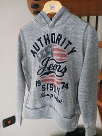 Felpa grigia con scritta marca Sisley anni 10/11